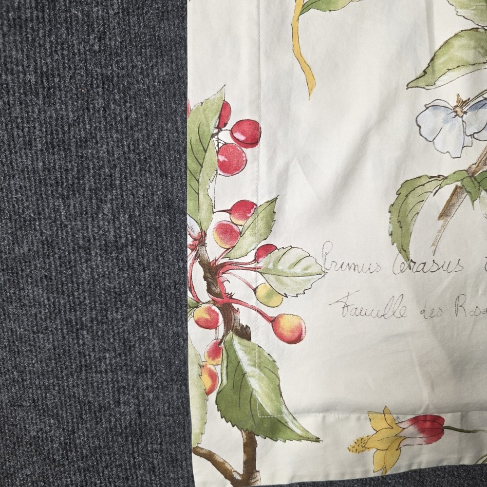 Pottery Barn Floral Bed Pillow Case %100 Organic Cotton Euro Style 30 x 30 in - Picture 4 of 8